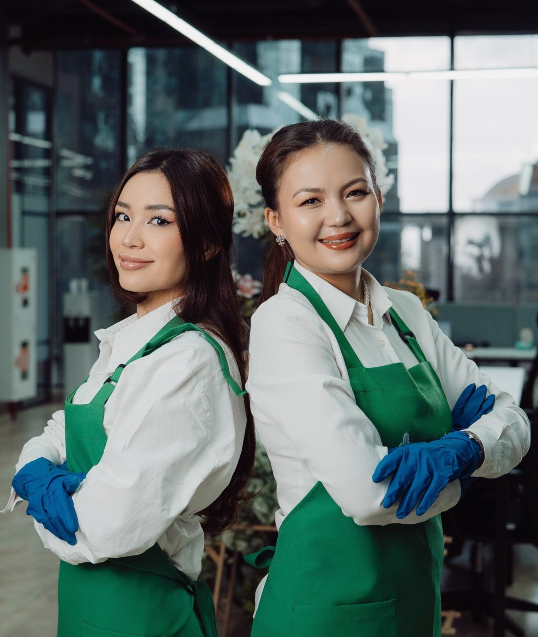 top facility service specialists in their green uniforms